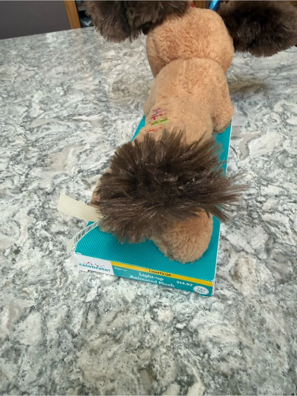 Light-Up Animated Plush Birthday Dog - Brown Lighted Plush